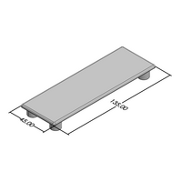 60-140-2 MODULAR SOLUTIONS POLYAMIDE PART END CAP 45MM X 135MM LIGHT GRAY